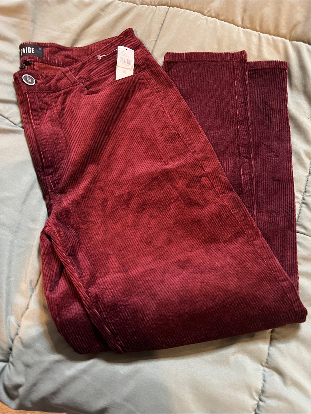PAIGE Women's Wine Corduroys